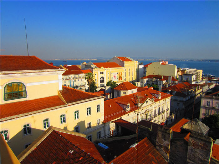 Het uitzicht vanaf Terrace BA in Lissabon